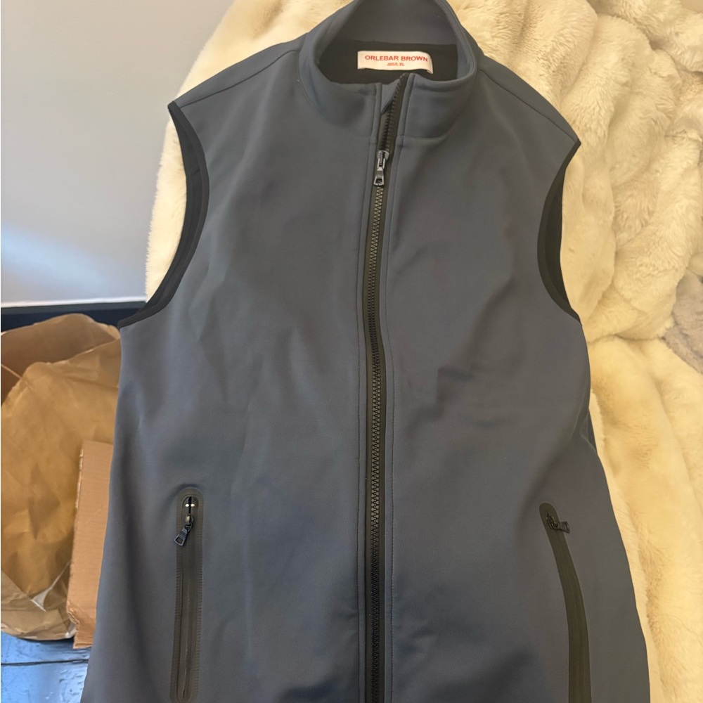 Orlebar Brown Men's Charcoal Gray Softshell Vest